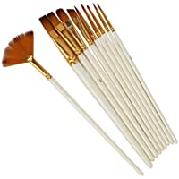 Los mejores  - Borlai Pelo Rojo Fino de Comadreja Puro Pincel de Artista Pincel de Lengua de Gato 10Pcs Pincel